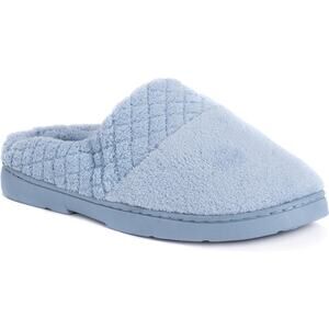 MUK LUKS Micro Chenille Clog Slippers – Blue – Women’s 7‑8 DESCRIPTION